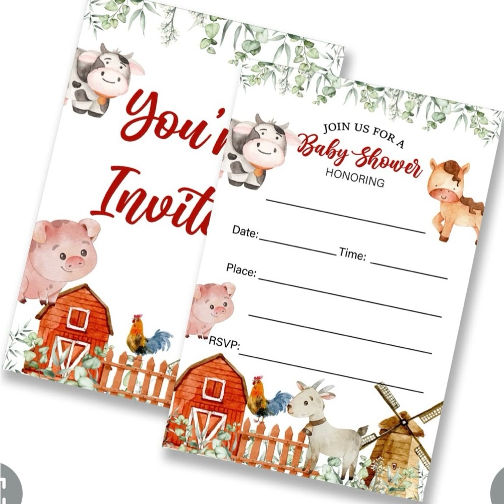 Baby shower invitations 2 packs (40 invitations)